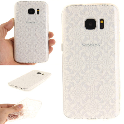 

Half white flowers Pattern Soft Thin TPU Rubber Silicone Gel Case Cover for SAMSUNG GALAXY S7