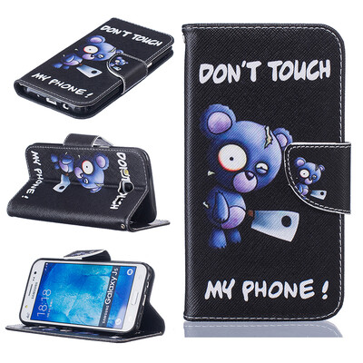 

Blue bear Design PU Leather Flip Cover Wallet Card Holder Case for SAMSUNG GALAXY J5