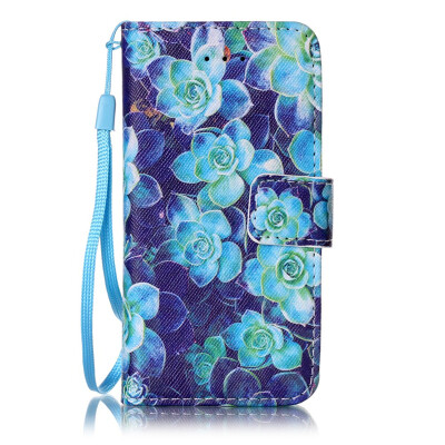 

Begonia Flower Design PU Leather Flip Cover Wallet Card Holder Case for IPHONE 6PLUS