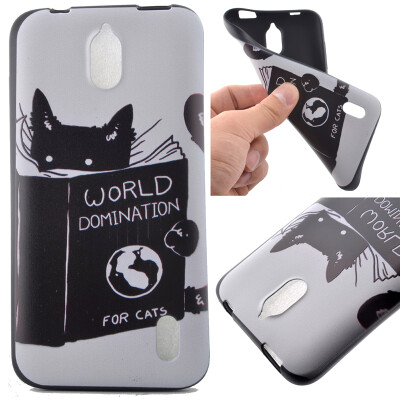 

Cat Pattern Soft Thin TPU Rubber Silicone Gel Case Cover for HUAWEI Y625