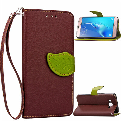 

Brown Design PU Leather Flip Cover Wallet Card Holder Case for Samsung Galaxy J72016J710