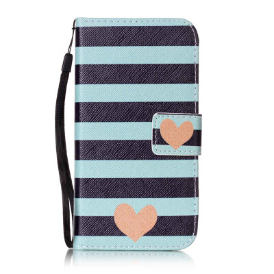 

Blue Stripes Дизайн PU кожа флип Обложка Кошелек для карты памяти чехол для Samsung Galaxy S6 Edge/G9250