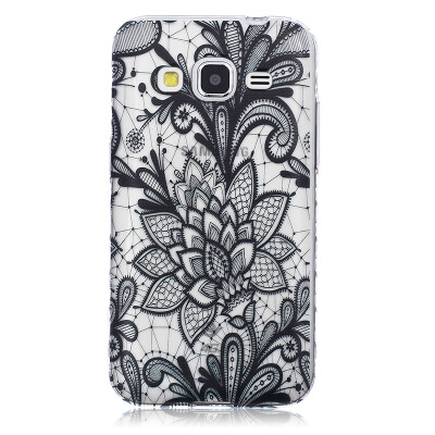 

Black Rose Pattern Soft Thin TPU Rubber Silicone Gel Case Cover for SAMSUNG GALAXY CORE Prime G360