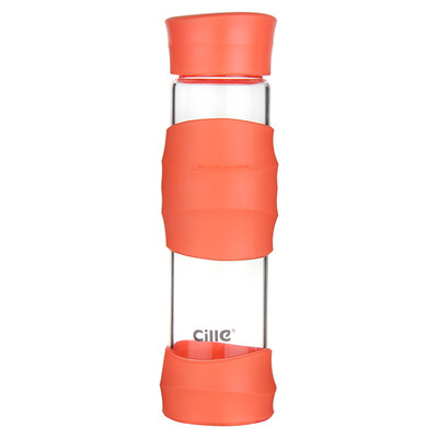 

【Jingdong Supermarket】 Xi Le glass 390ml double glass ladies cup double open lid office cup BL-1728 black