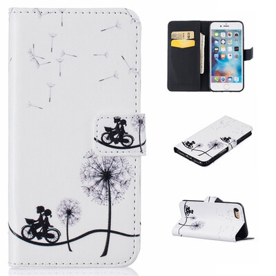 

Bike&dandelion Design PU Leather Flip Cover Wallet Card Holder Case for IPHONE 7
