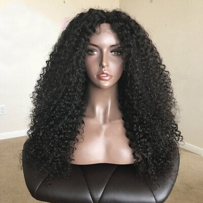 

150 density Mongolian Afro Kinky Curly Wigs Lace Front Human Hair Wigs for Black Women front lace Wigs with baby hair