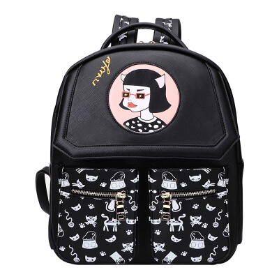 

Muyu (Muyu) original female package fashion trend personality cartoon die Meng package bag college wind shoulder bag Harajuku cool meow female black 30427