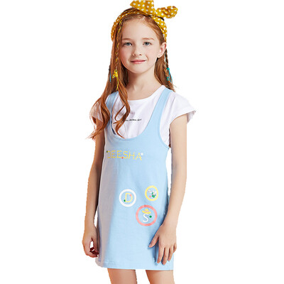 

Descartes DEESHA Girls' Set Little Hat Letter Print Big Child Slim Set 811721908 Light Blue 130