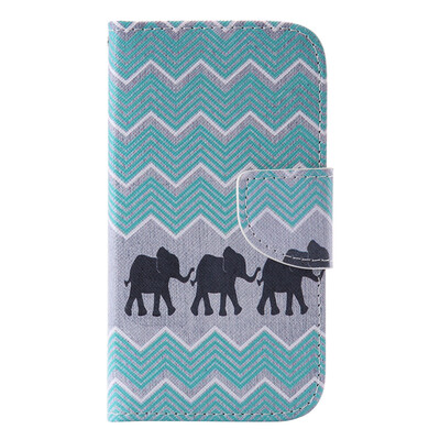 

Elephant Design PU Leather Flip Cover Wallet Card Holder Case for SAMSUNG J120 J12016