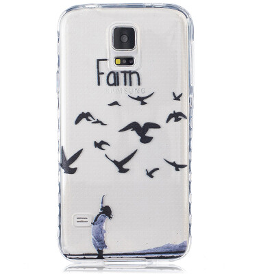 

Woman birdie Pattern Soft Thin TPU Rubber Silicone Gel Case Cover for SAMSUNG GALAXY S5