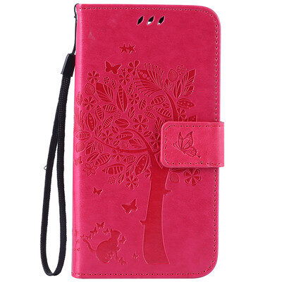 

Rose Tree Design Кожа PU откидной крышки Кошелек Карты Держатель чехол для LG K7
