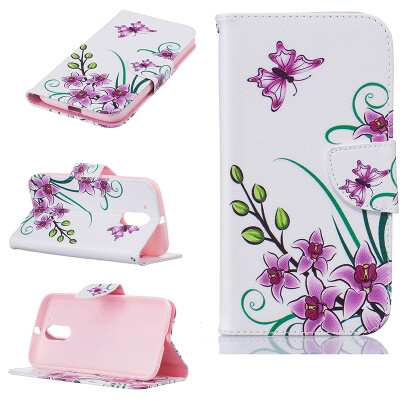 

Pink butterfly Design PU Leather Flip Cover Wallet Card Holder Case for Moto G4/G4 Plus