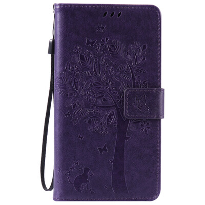 

Purple Tree Design PU кожа флип крышку кошелек карты держатель чехол для HUAWEI HONOR 4X