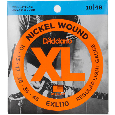 

D'Addario (D'Addario) EXL110 электрогитарная струна оригинальной струны электрогитары тонкой производственной струны EXL110 (010-046)