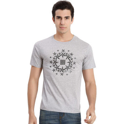

XIANGSINIAO Round Collar Printed T-Shirt