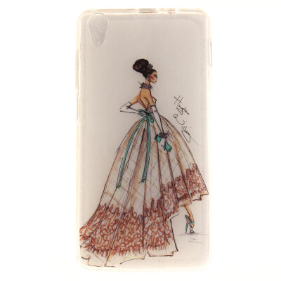 

Hand-painted dress Pattern Soft Thin TPU Rubber Silicone Gel Case Cover for Lenovo S850