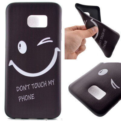 

Smiling face Pattern Soft Thin TPU Rubber Silicone Gel Case Cover for Samsung Galaxy S7 Edge