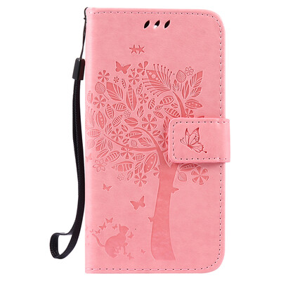 

Pink Tree Design PU кожа флип крышку кошелек карты держатель чехол для HUAWEI GR3