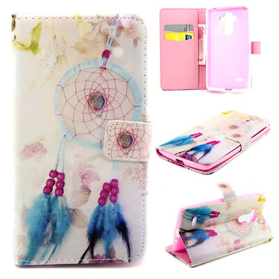 

Plumes and chimes Design PU Leather Flip Cover Wallet Card Holder Case for LG Stylus LS770