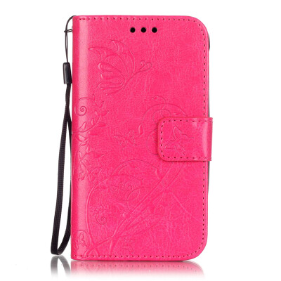 

Rose Flower Design PU Leather Flip Cover Wallet Card Holder Case for SAMSUNG J1