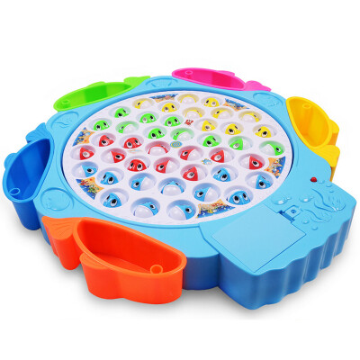 

father and mother (babamama) fishing toys children electric rotating educational toys large 42 with music fishing pond B3005