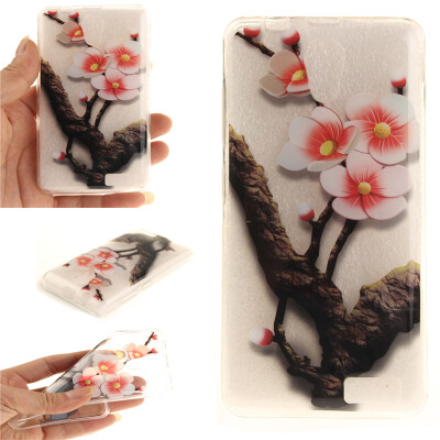 

Four plum blossoms Pattern Soft Thin TPU Rubber Silicone Gel Case Cover for Lenovo A319