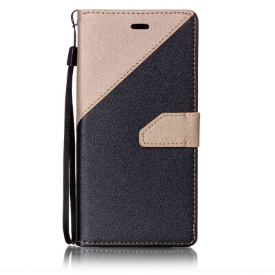 

Black + earthly gold Design PU Leather Wallet Case Classic Flip Cover with Stand Function and Credit Card Slot for SONY Xperia XZ