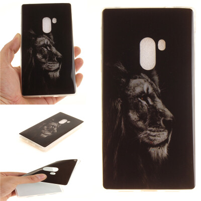 

Black lion Pattern Soft Thin TPU Rubber Silicone Gel Case Cover for XIAOMI MIX