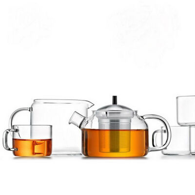 

SAMA T107 Clear Glass Mini Handmade Gongfu Tea Set Teapot Pitcher Six Teacups