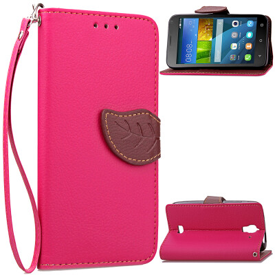 

Pink Design PU Leather Flip Cover Wallet Card Holder Case for Huawei Ascend Y336