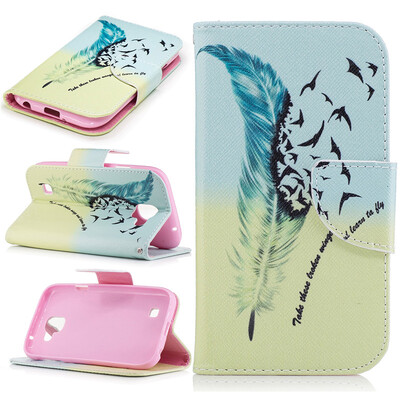 

Feathers&birds Design PU Leather Flip Cover Wallet Card Holder Case for LG K3 2017
