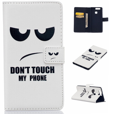 

Eye Design PU Leather Flip Cover Wallet Card Holder Case for HUAWEI P9