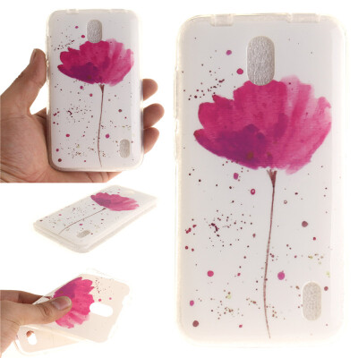 

Purple orchid Pattern Soft Thin TPU Rubber Silicone Gel Case Cover for HUAWEI Y625