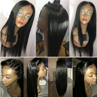 

Silky Straight Human Hair Wig Brazilian Lace Front Human Hair Wigs Glueless Lace Front Wig with Baby Hair