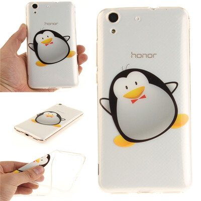 

Cartoon penguin Pattern Soft Thin TPU Rubber Silicone Gel Case Cover for HUAWEI Honor 5AY6 II