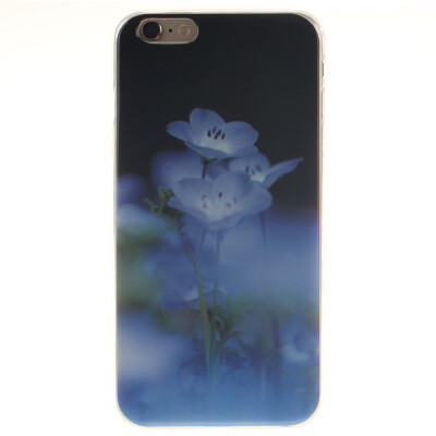 

Blue flower Pattern Soft Thin TPU Rubber Silicone Gel Case Cover for IPHONE 6 Plus/6S Plus