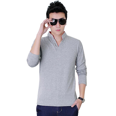 

(MSEK) PL3077 long-sleeved polo shirt printed Korean Slim men's collar collar POLO shirt green L