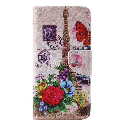 

Butterfly Tower Design PU Leather Flip Cover Wallet Card Holder Case for SAMSUNG A72016