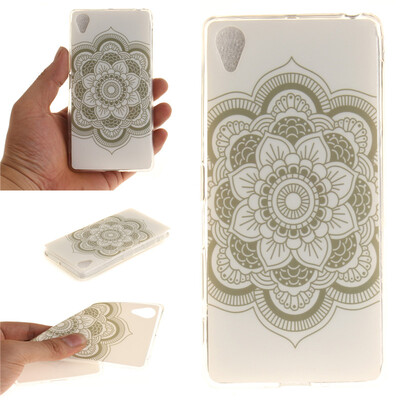 

White flowers Pattern Soft Thin TPU Rubber Silicone Gel Case Cover for SONY Xperia X