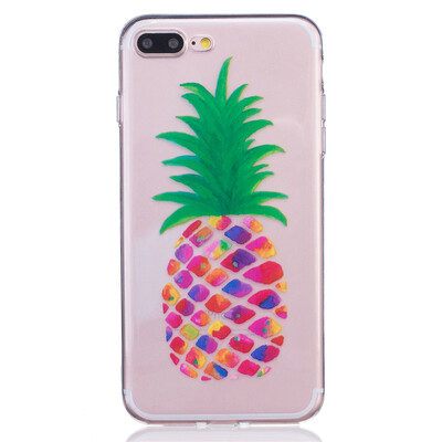 

Pineapple Dress girl Pattern Soft Thin TPU Rubber Silicone Gel Case Cover for IPHONE 7 Plus