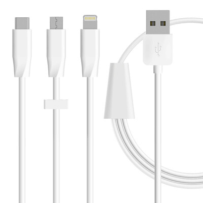 

Capshi Apple Data Line Type-C Эндрюс перетащил тройной кабель для передачи данных X1 белый iPhone76plus Samsung S8 Huawei P10 слава 8 просо 5 / oppo музыка как vivo