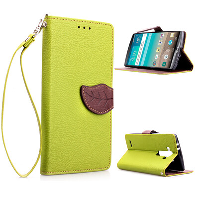 

Green Design PU Leather Flip Cover Wallet Card Holder Case for LG G4/H818