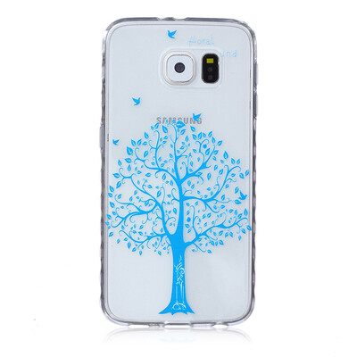 

Blue tree Pattern Soft Thin TPU Rubber Silicone Gel Case Cover for SAMSUNG GALAXY S6