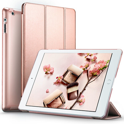 

ESR Apple iPad2 iPad4 iPad3 case shell three fold all-inclusive leather case Yue color series rose gold