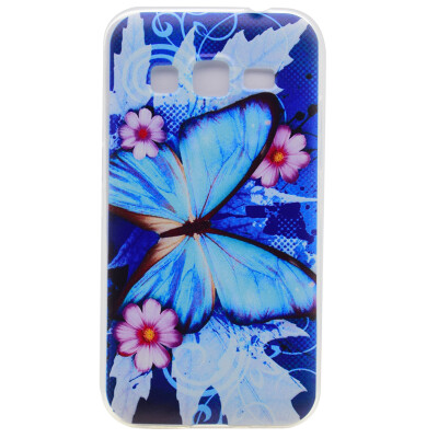 

Blue butterfly Pattern Soft Thin TPU Rubber Silicone Gel Case Cover for Samsung Galaxy Core Prime G360