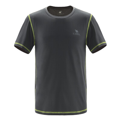 

Camel (CAMEL) outdoor sports T-shirt couples breathable round neck sports fashion short-sleeved T-shirt female A7S1U7204 pink blue S