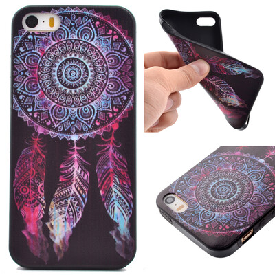 

Dreamcatcher Pattern Мягкий тонкий ТПУ резиновый силиконовый гель Дело Чехол для IPHONE 5/5S/5SE