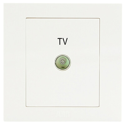 

ABB switch socket panel with a branch of a TV socket 86 cable TV socket Yongzhi series white AH304
