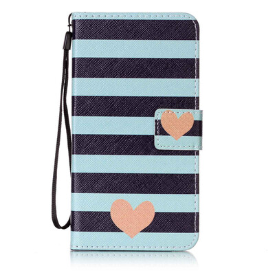 

Blue Stripes Дизайн PU кожа флип Обложка Кошелек для карты памяти чехол для Wiko Fever 4G