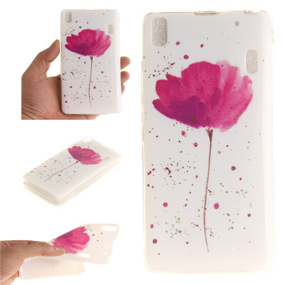 

Purple orchid Pattern Soft Thin TPU Rubber Silicone Gel Case Cover for Lenovo K3 Note/A7000